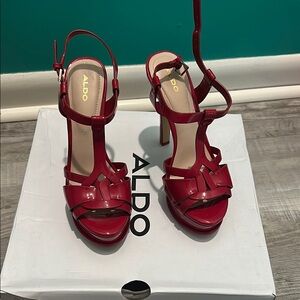 Aldo Women's Red Strappy Heels